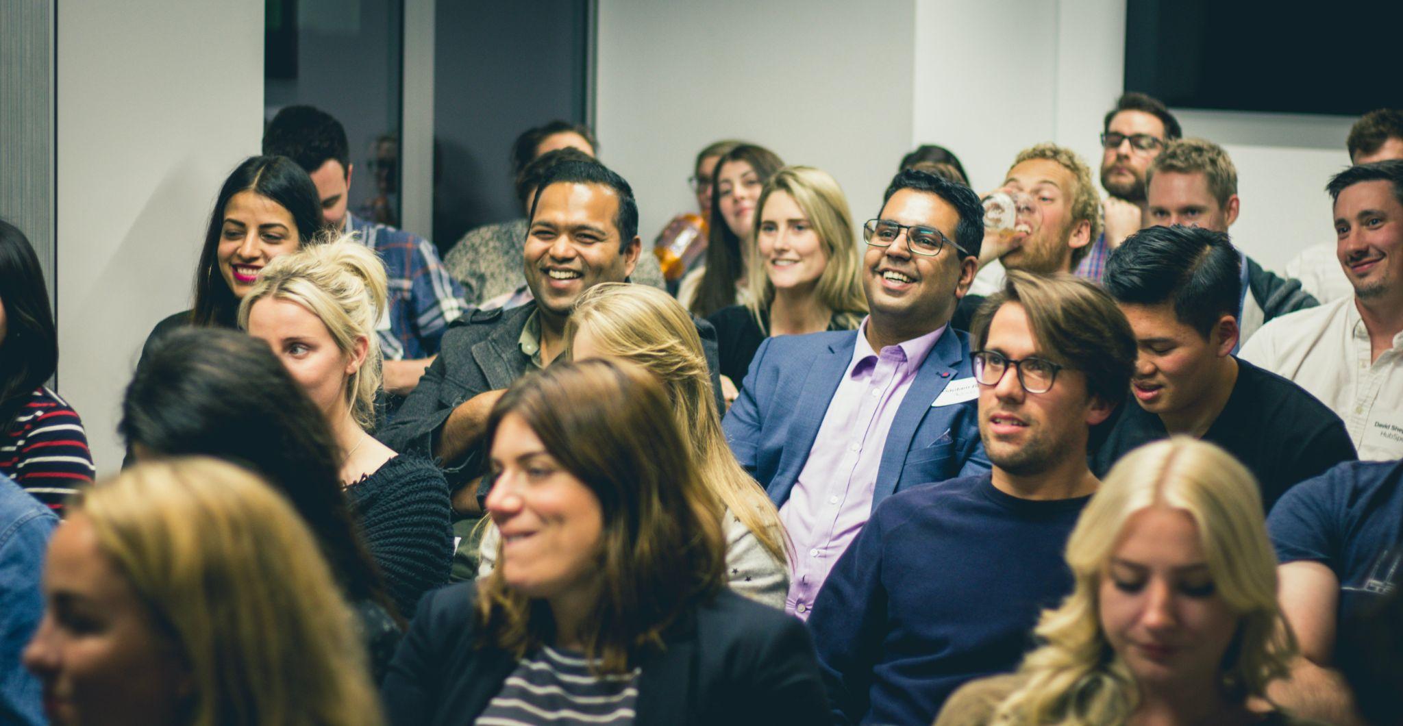 Audience engaged with speaker