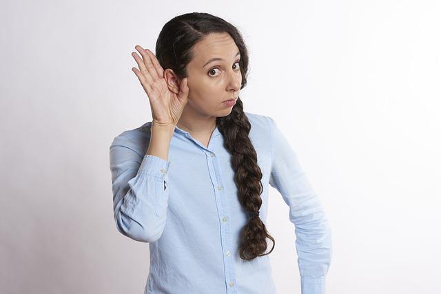 Girl showing selective listening